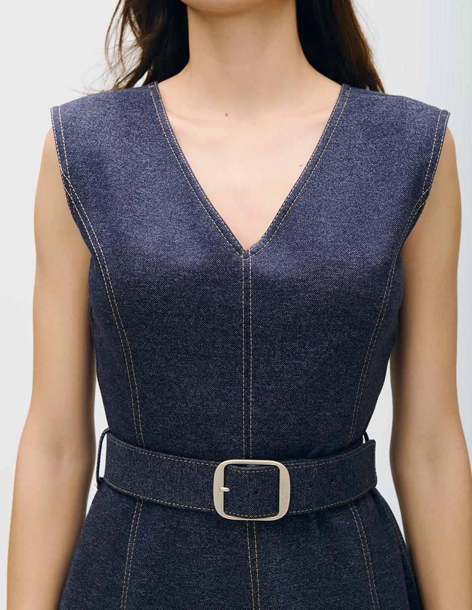 Vestido midi casual Terra para mujer 4