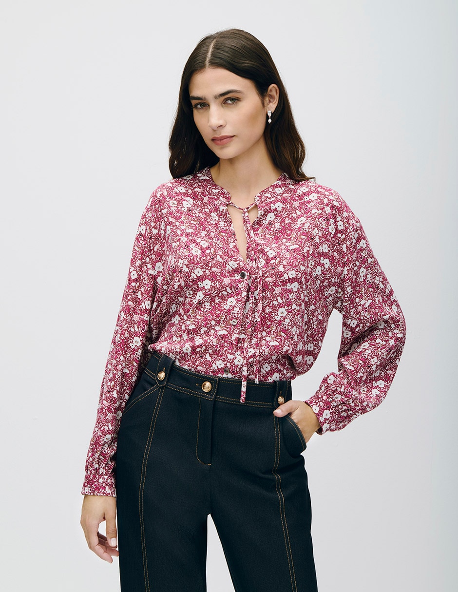 Blusa manga larga para mujer