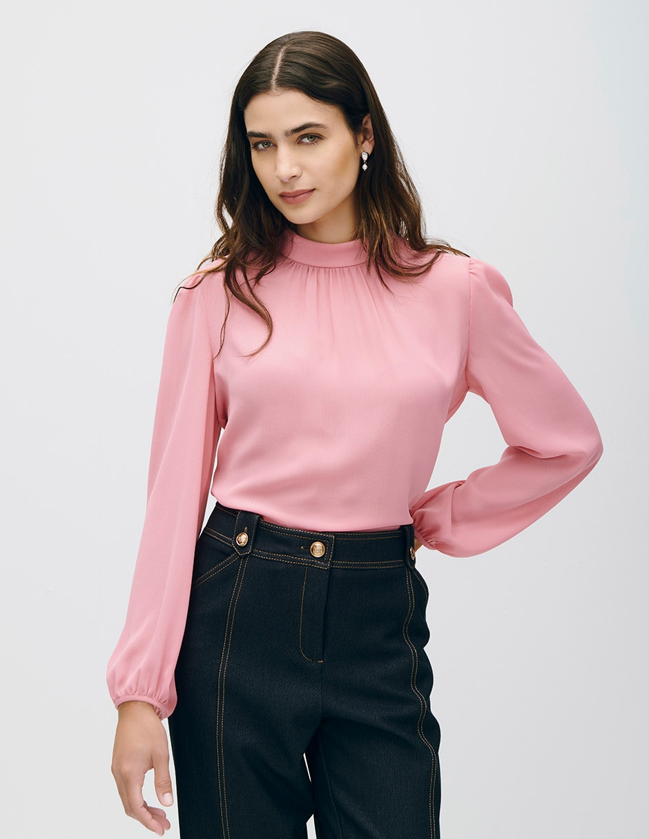 Blusa manga larga para mujer