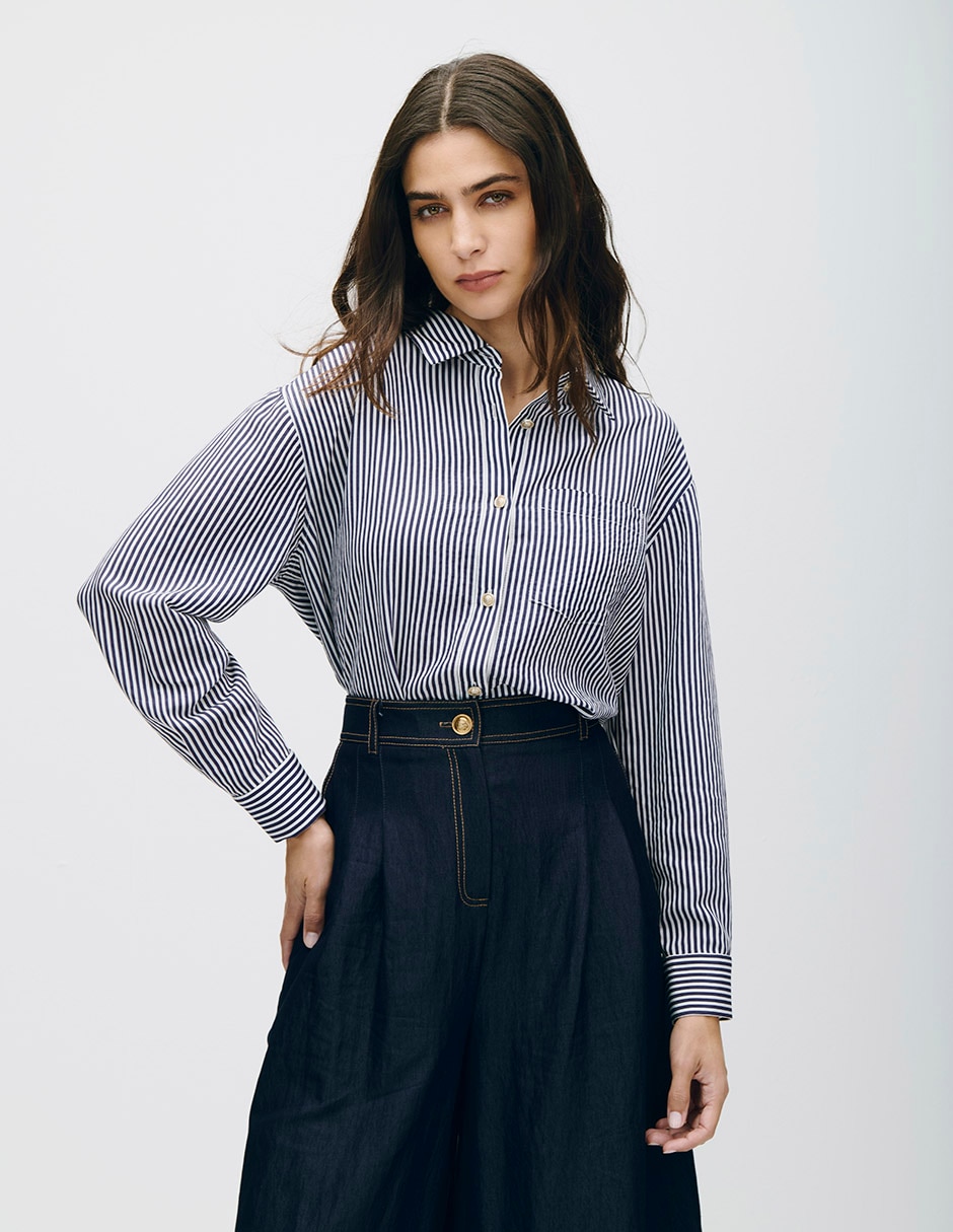 Blusa manga larga para mujer