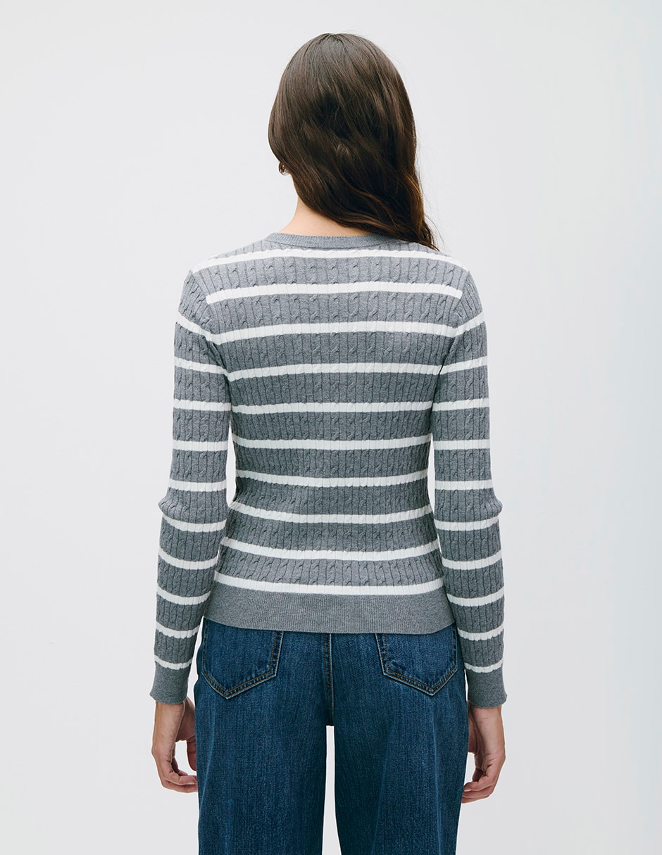 Suéter cuello redondo para mujer 3