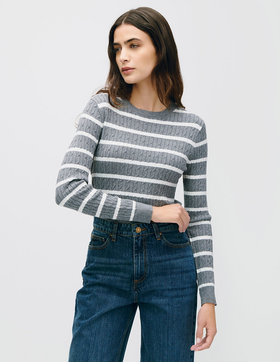 Suéter cuello redondo para mujer Suéter cuello redondo para mujer
