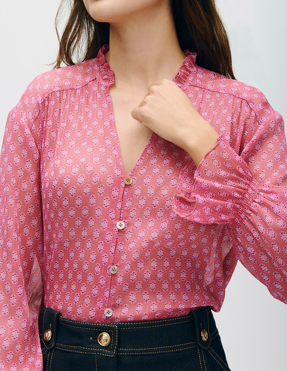 Blusa manga larga para mujer 4