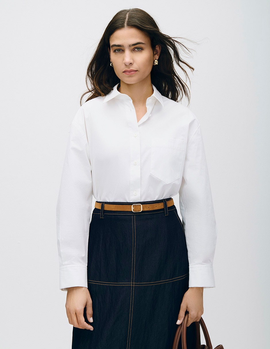 Blusa manga larga para mujer