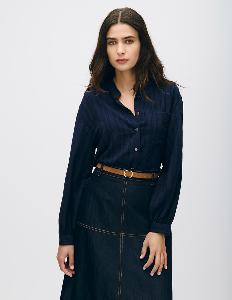 Blusa manga larga para mujer