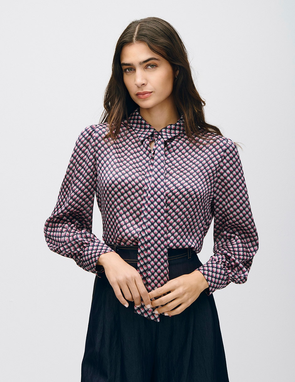 Blusa manga larga para mujer