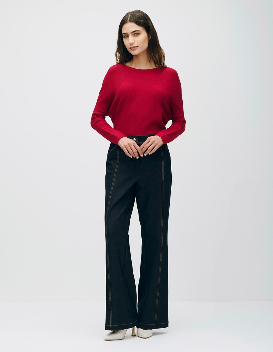 Suéter cuello redondo para mujer 2