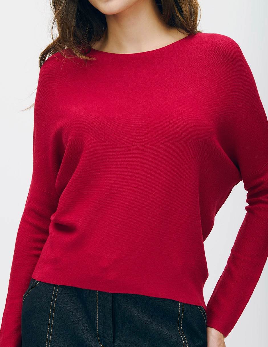 Suéter cuello redondo para mujer 4