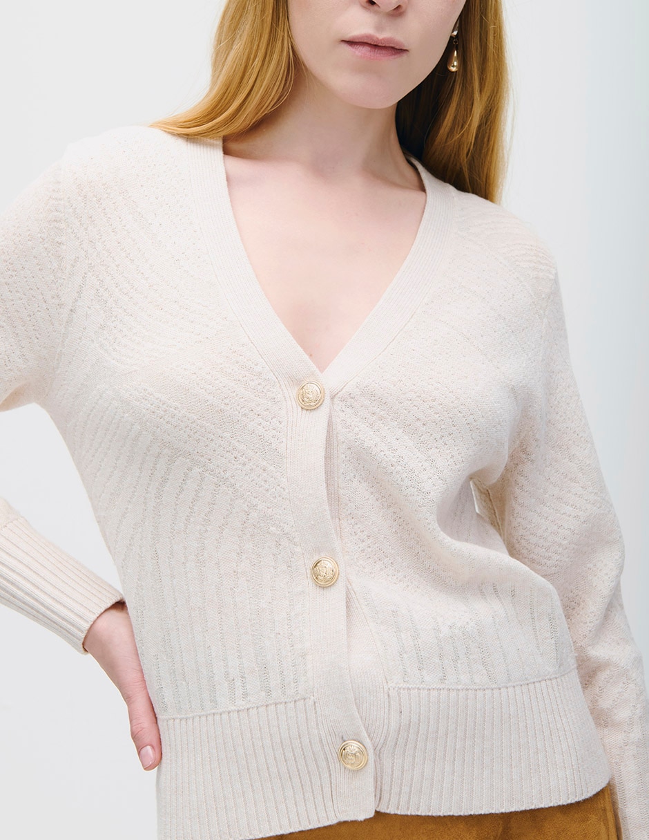 Suéter cuello v para mujer 4