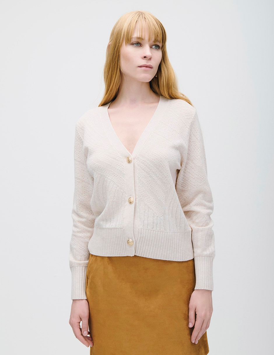 Suéter cuello v para mujer