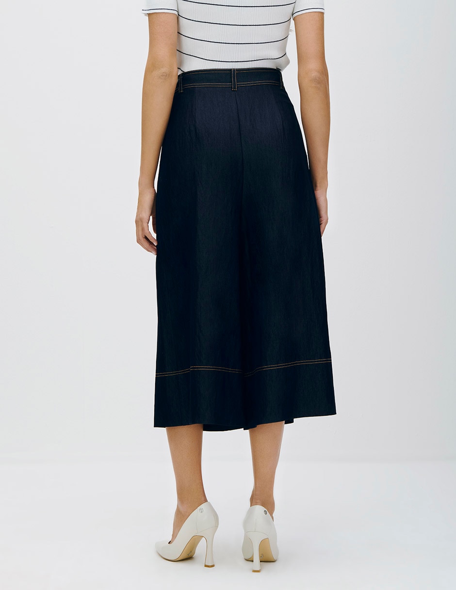 Pantalón coulotte amplio para mujer 3