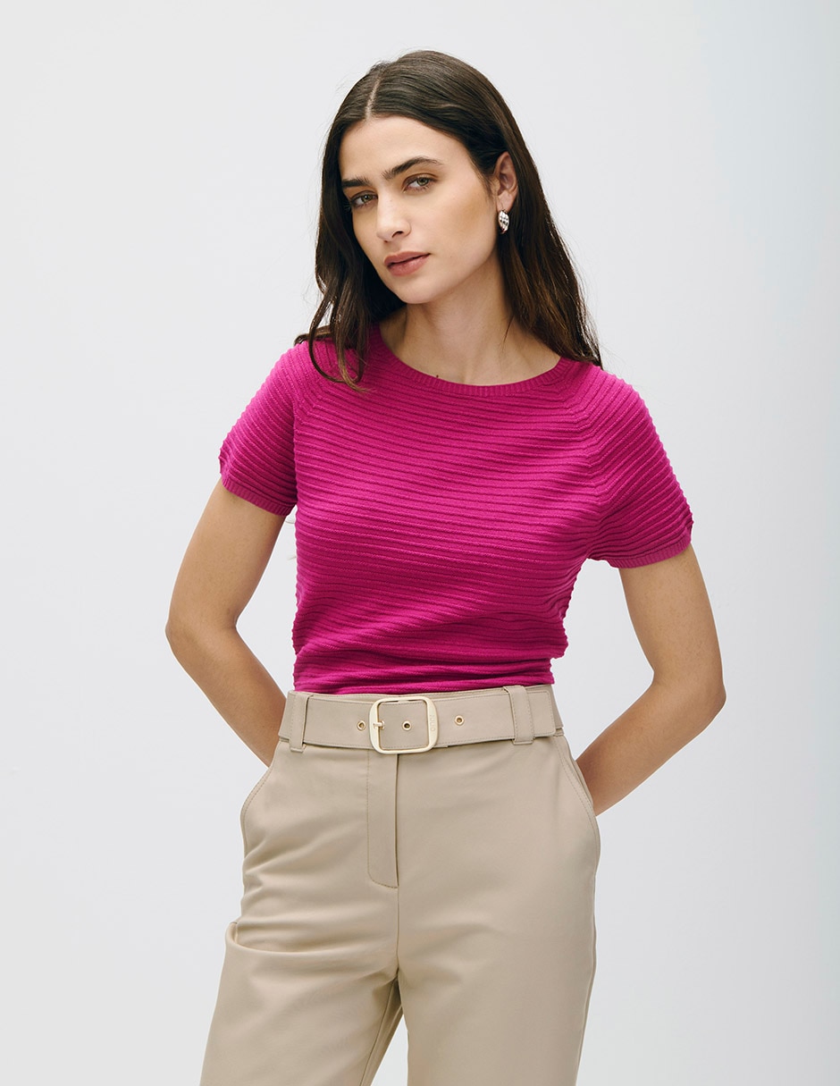 Blusa manga corta para mujer