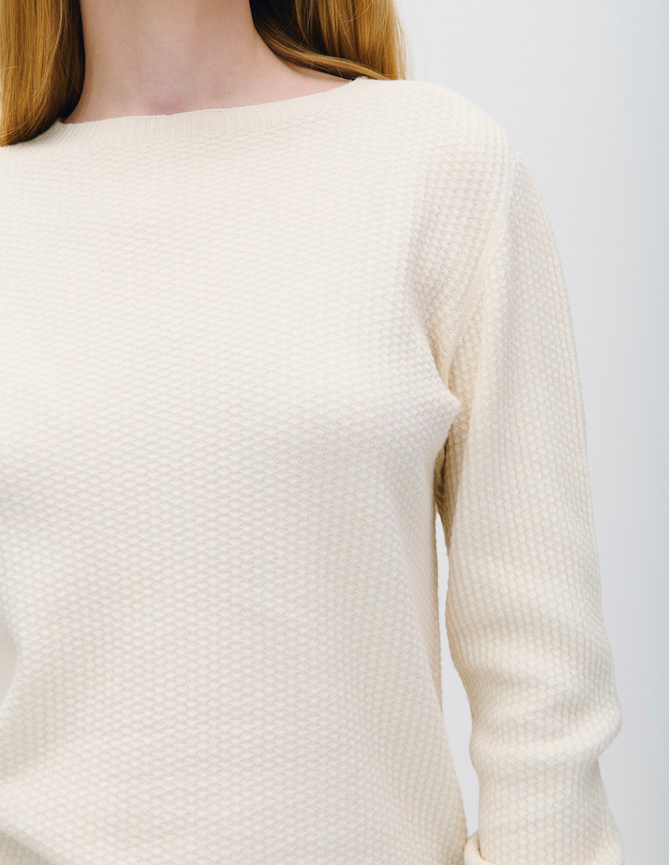 Suéter cuello ojal para mujer 4
