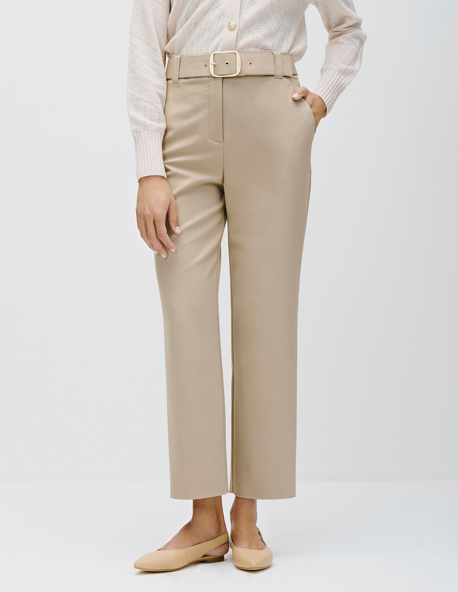 Pantalón regular recto para mujer
