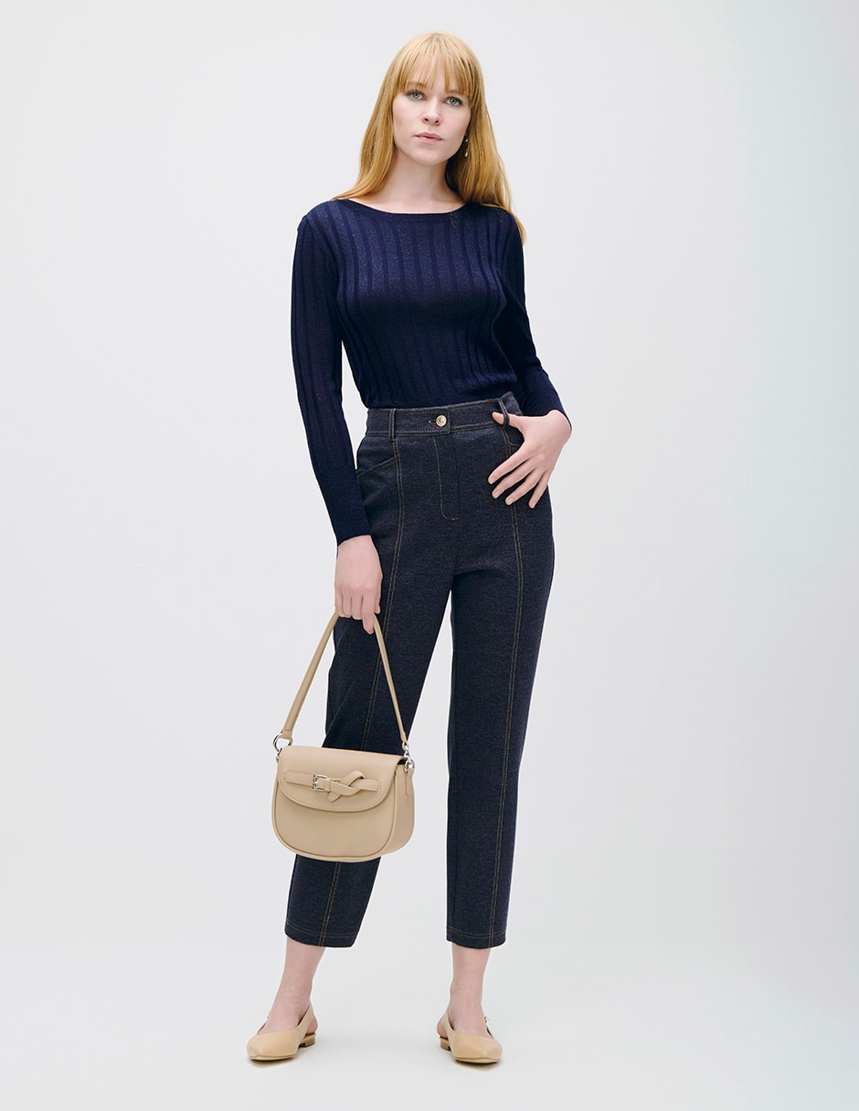 Suéter cuello ojal para mujer 2
