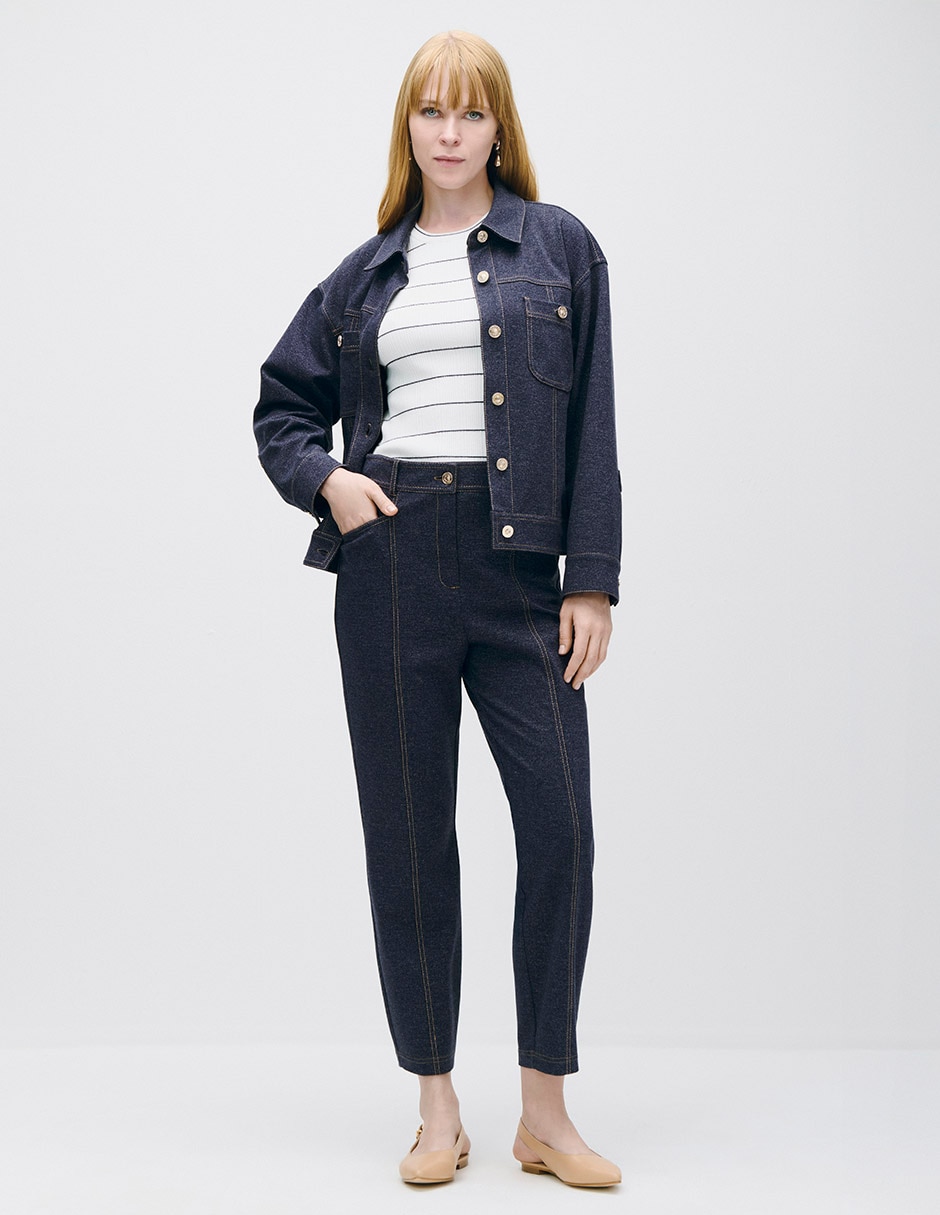 Pantalón regular recto para mujer 2