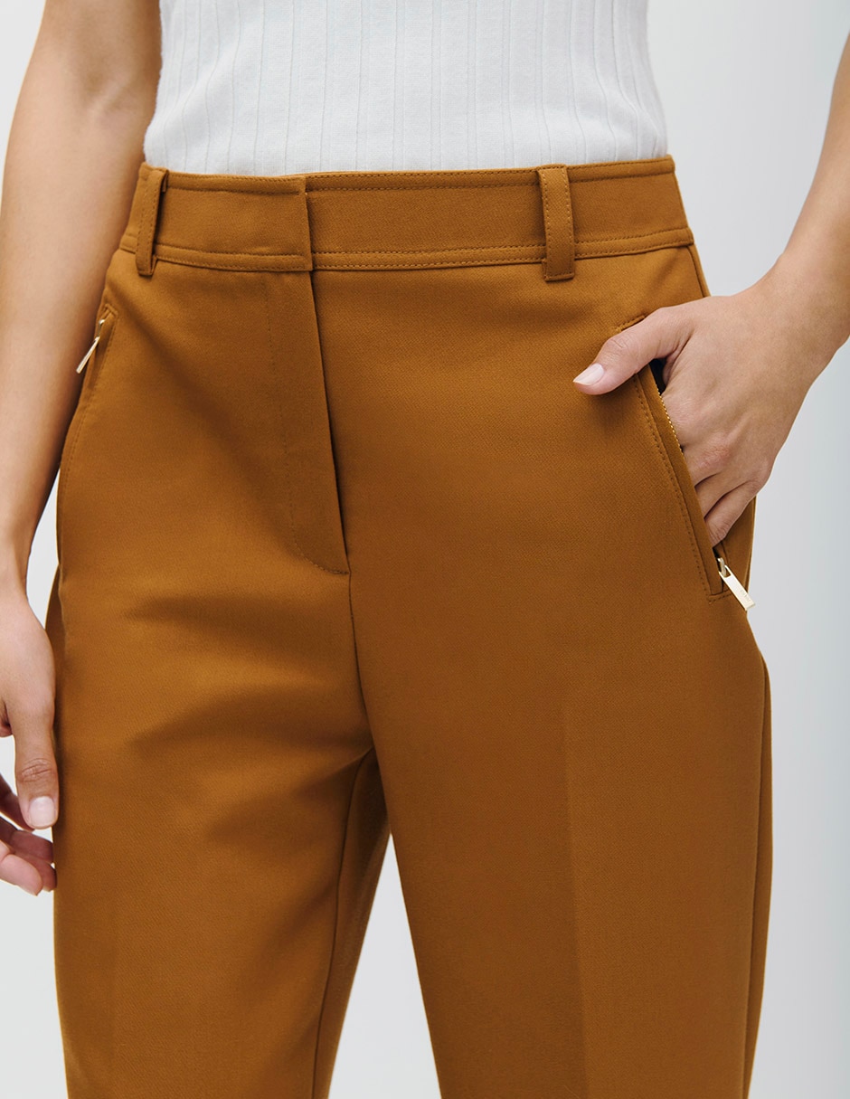 Pantalón regular recto para mujer 4