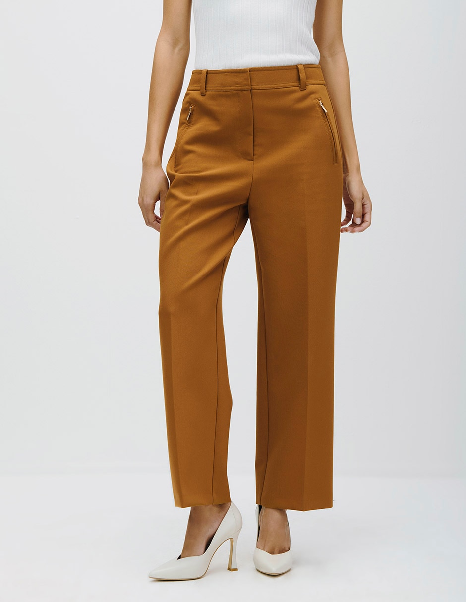 Pantalón regular recto para mujer