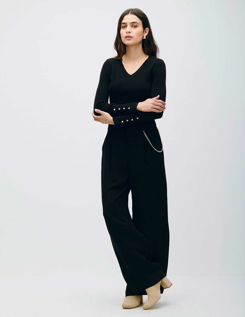 Suéter cuello con escote para mujer 2