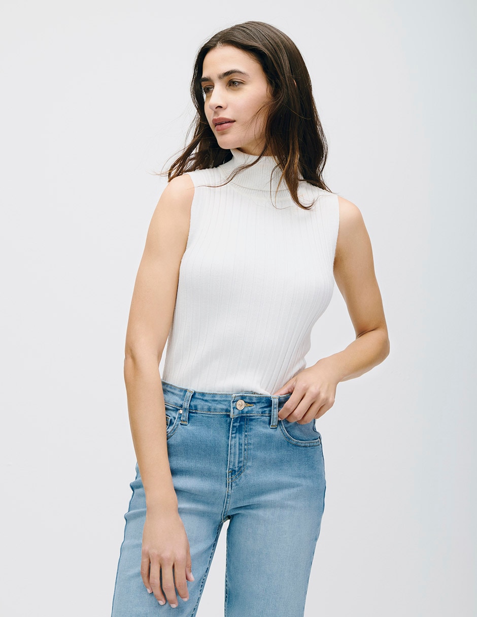 Blusa sin manga para mujer