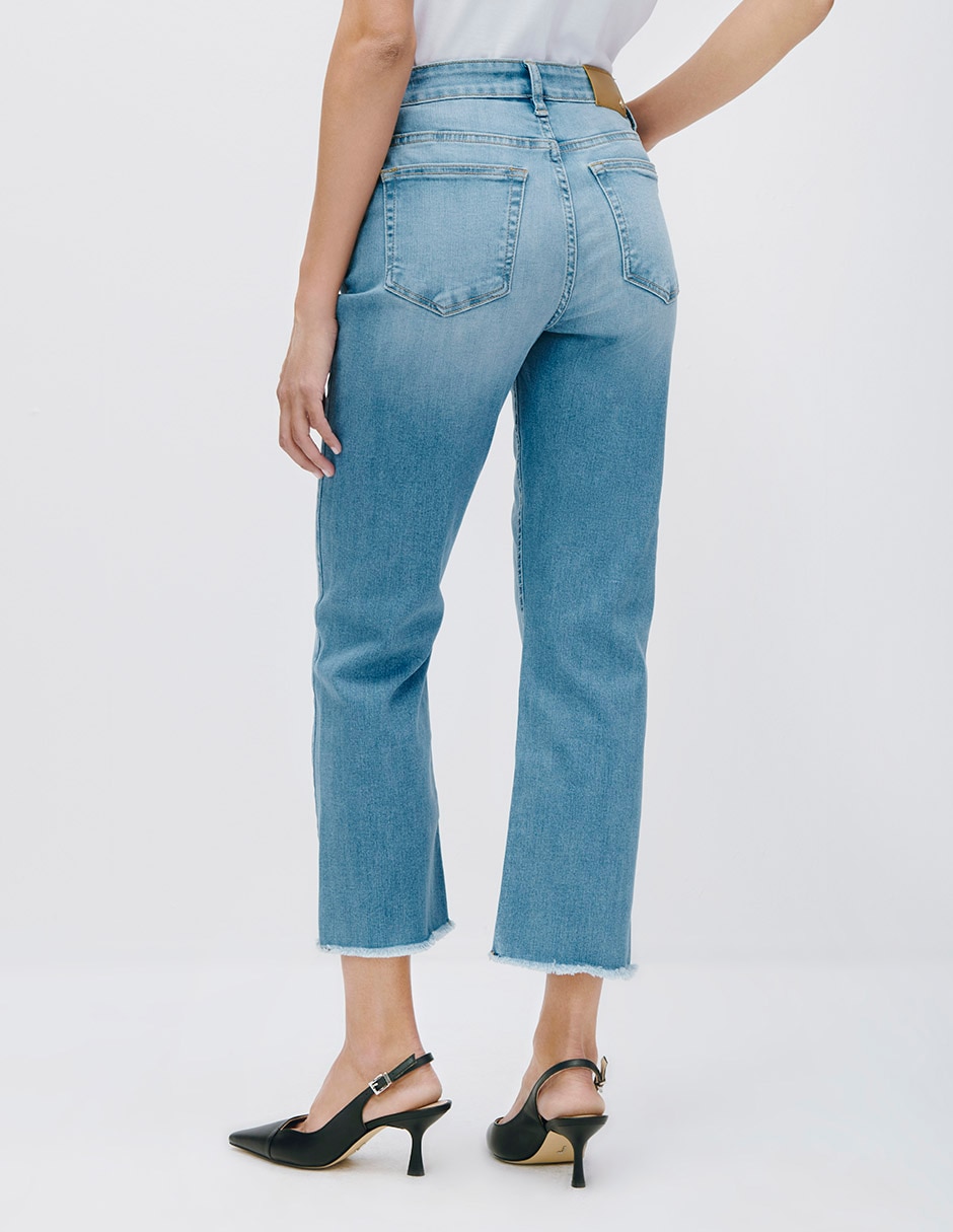 Jeans straight cintura para mujer 3
