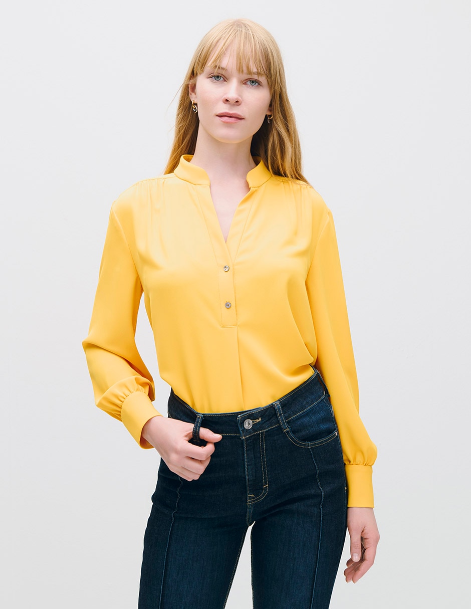 Blusa manga larga para mujer