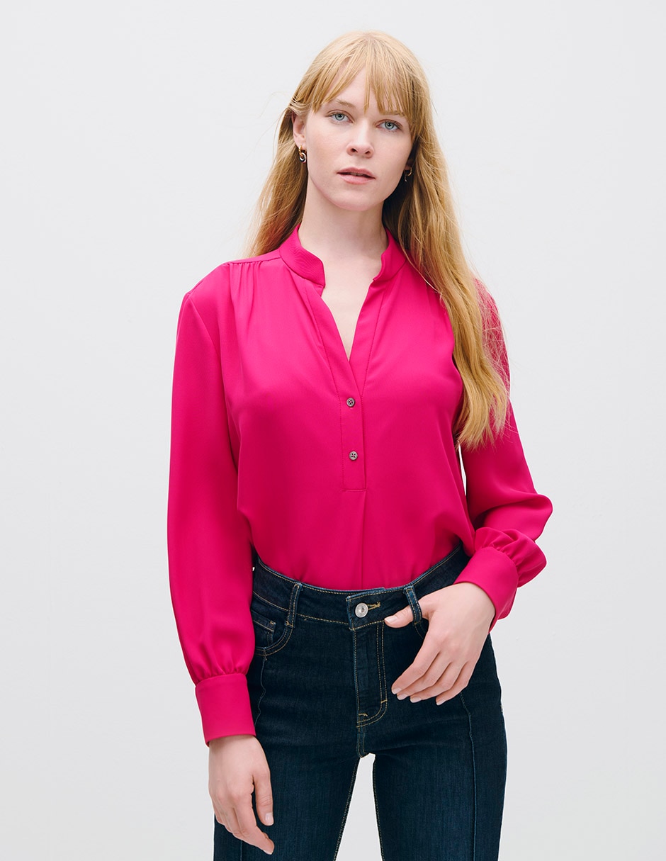 Blusa manga larga para mujer