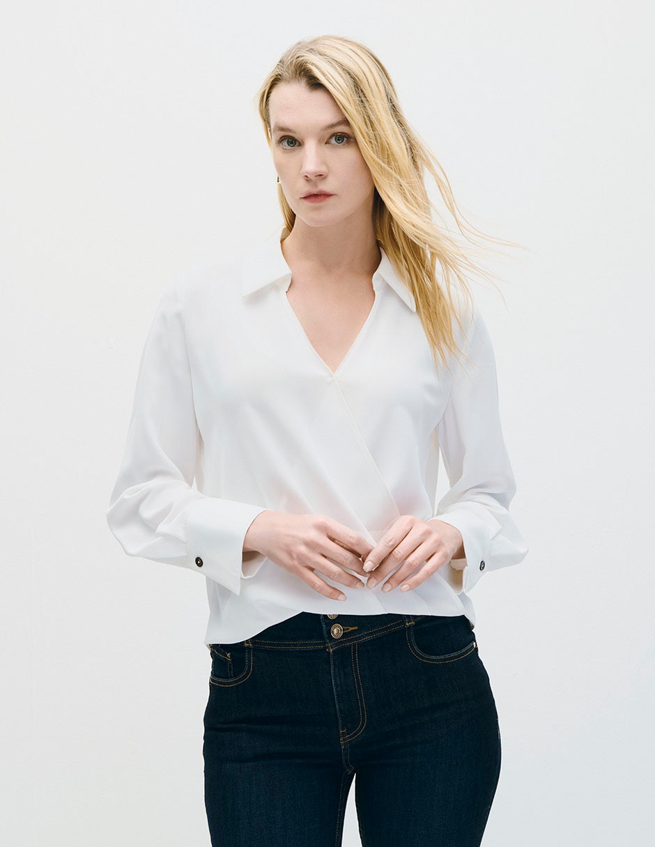 Blusa manga larga para mujer