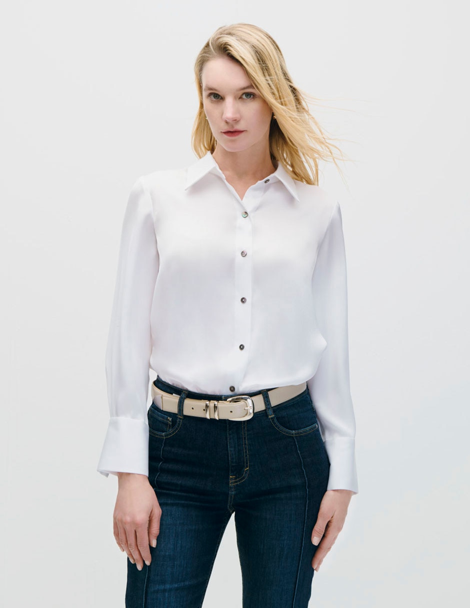 Blusa manga larga para mujer