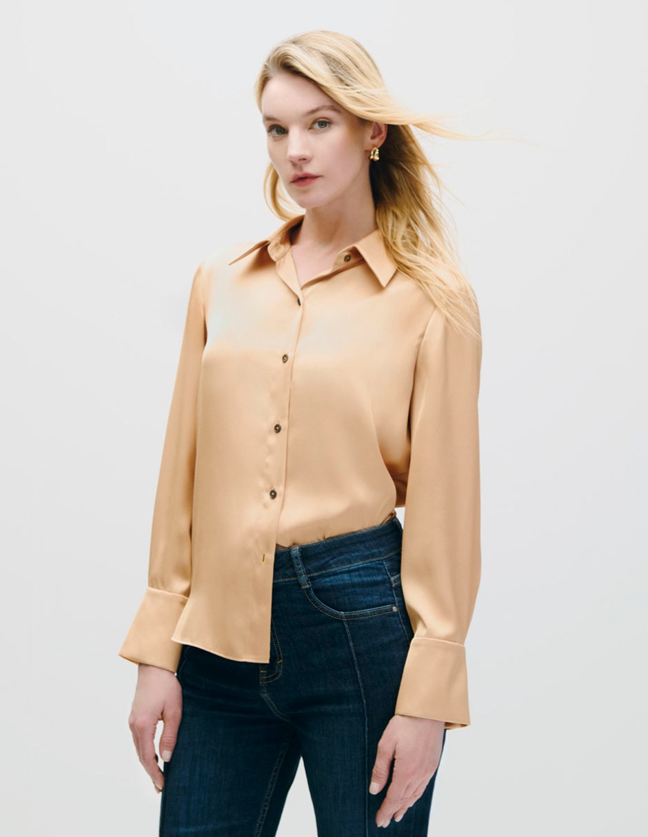 Blusa manga larga para mujer