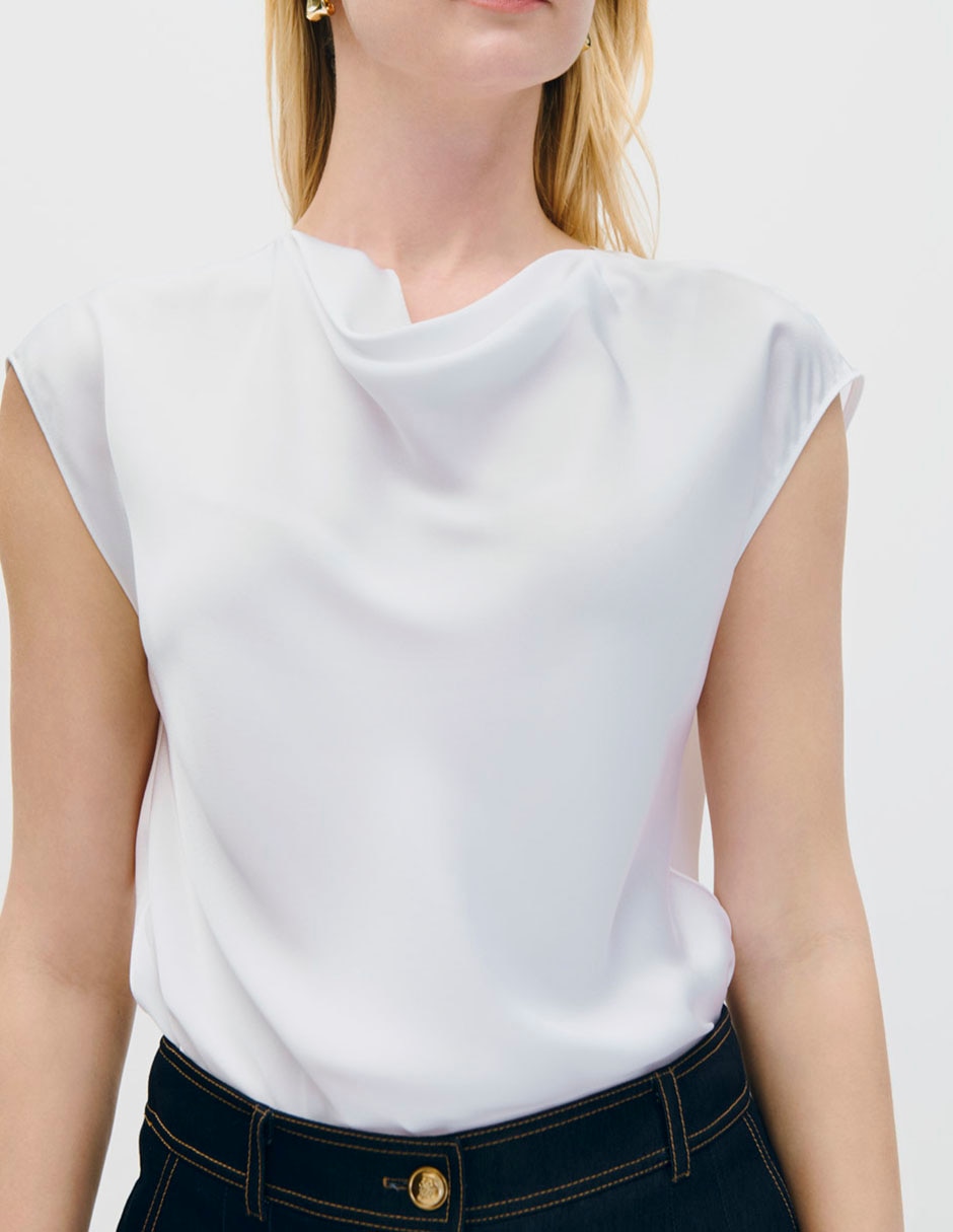 Blusa manga corta para mujer 4