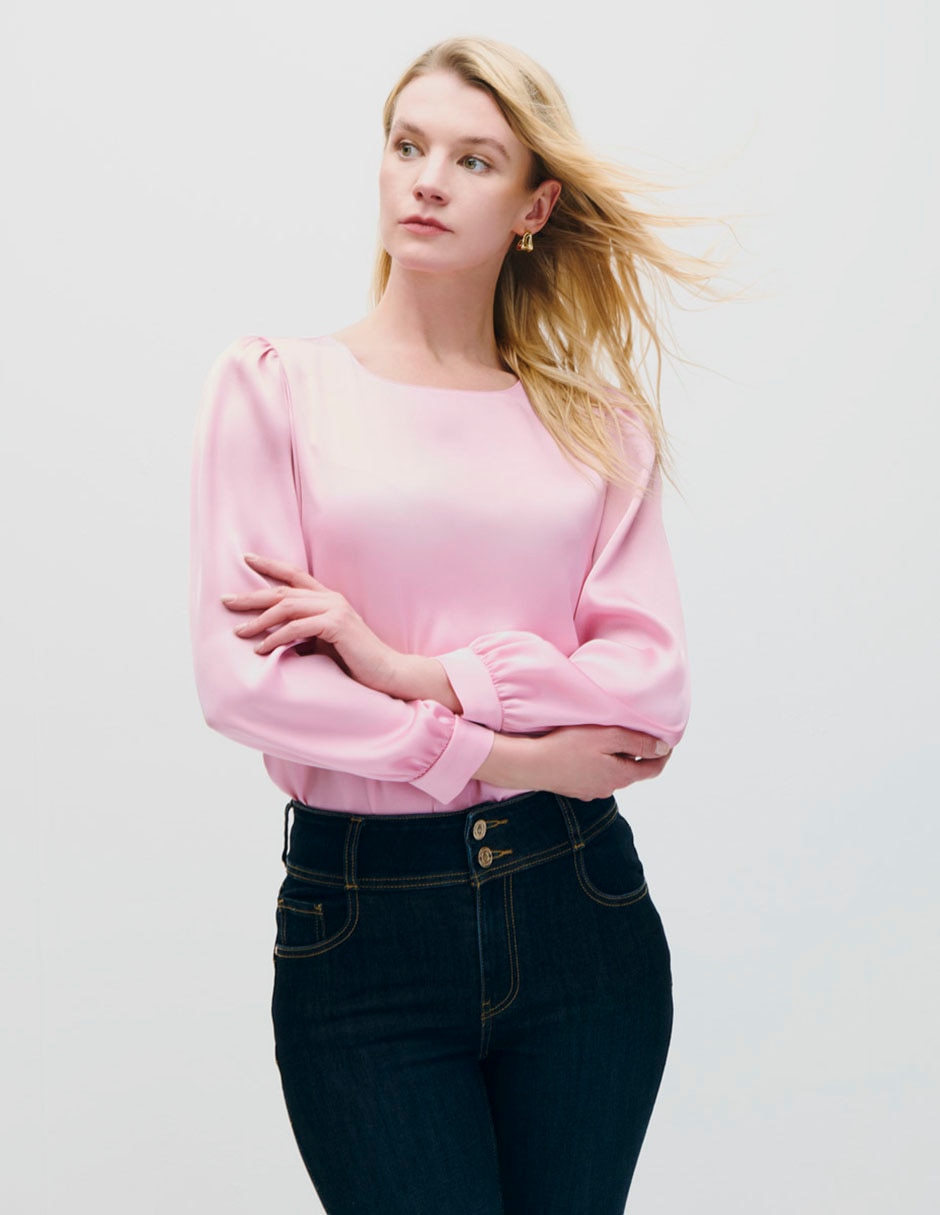 Blusa manga larga para mujer