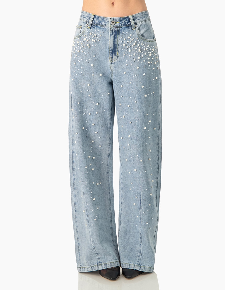 Jeans regular mom corte cintura para mujer