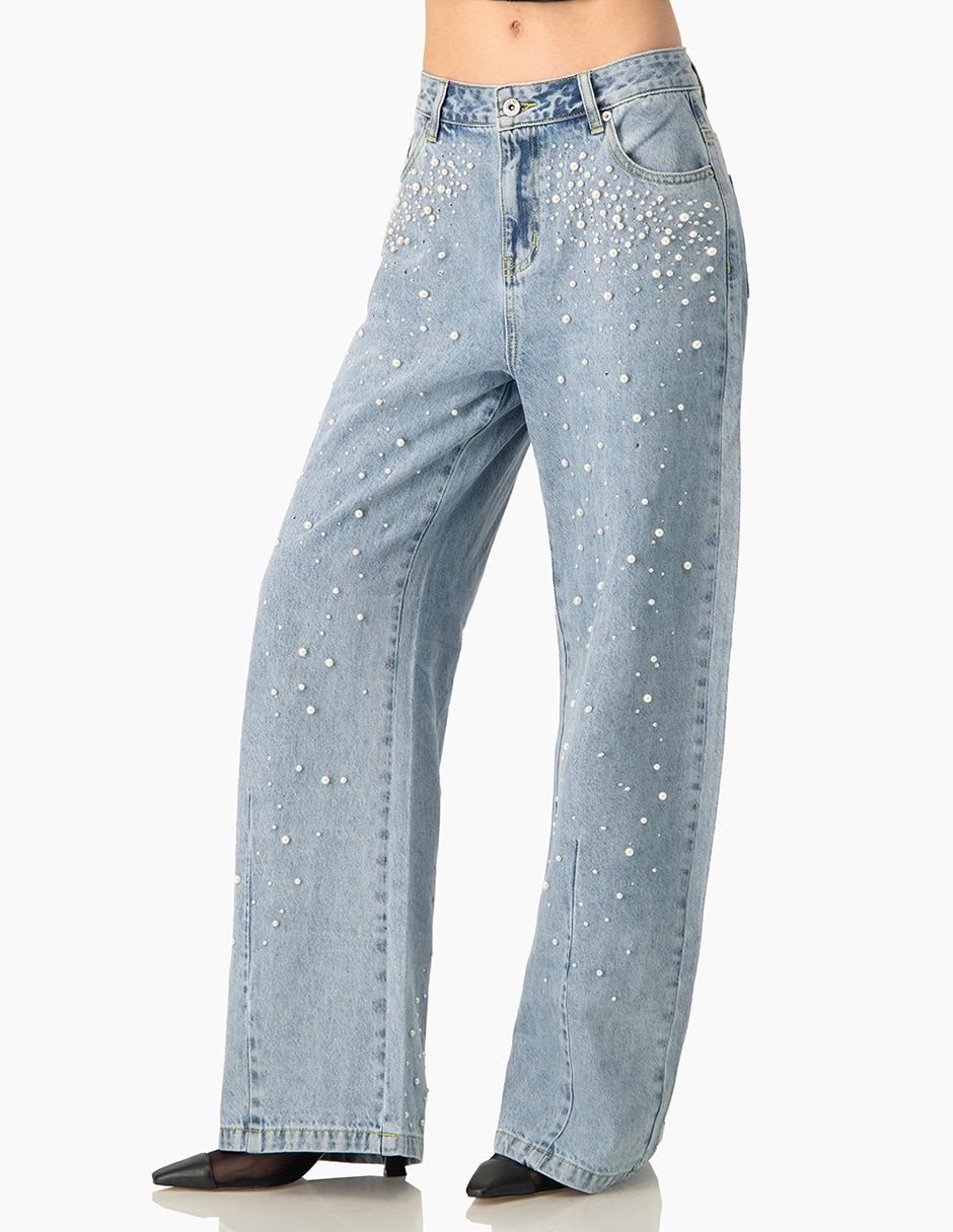 Jeans regular mom corte cintura para mujer 3