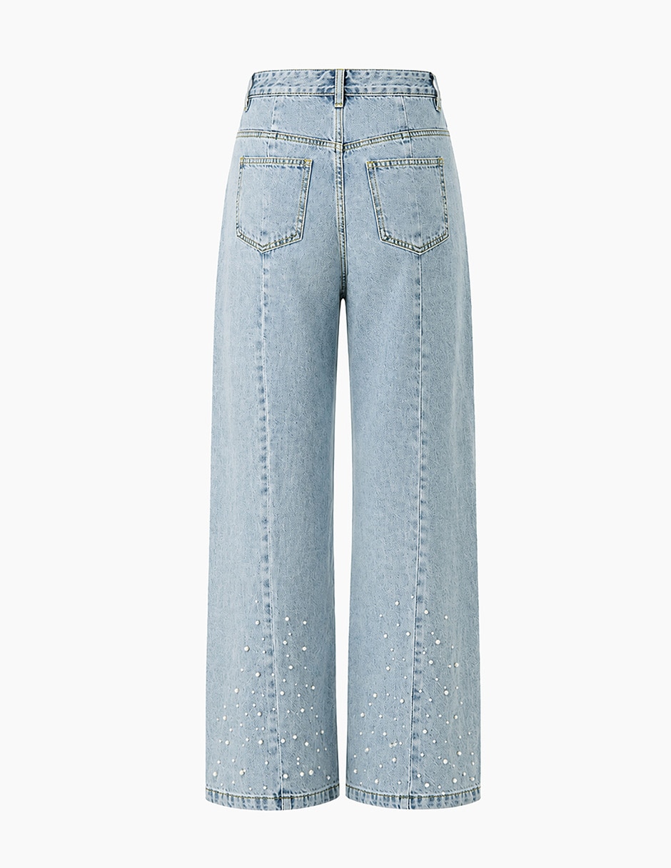 Jeans regular mom corte cintura para mujer 7