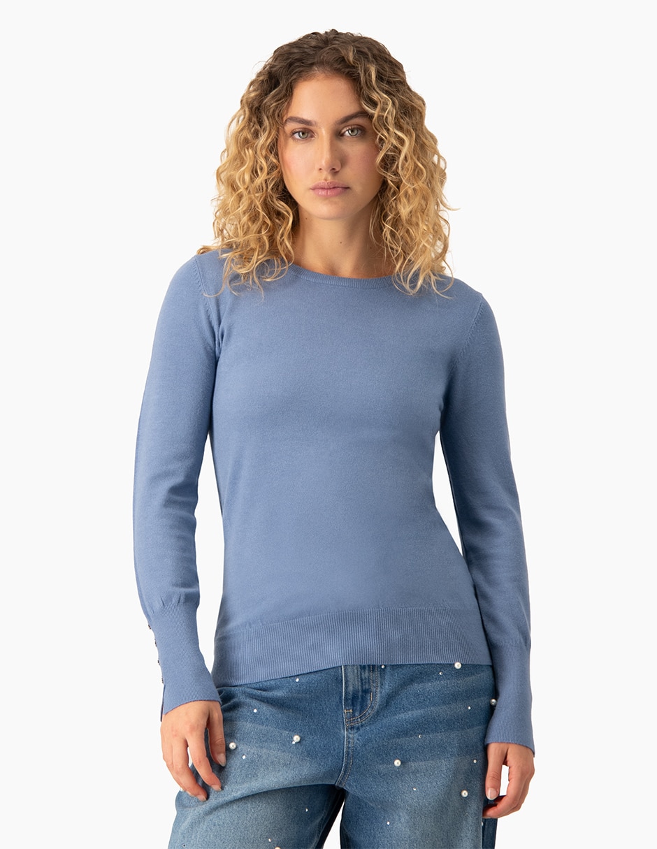 Suéter cuello redondo para mujer Suéter cuello redondo para mujer