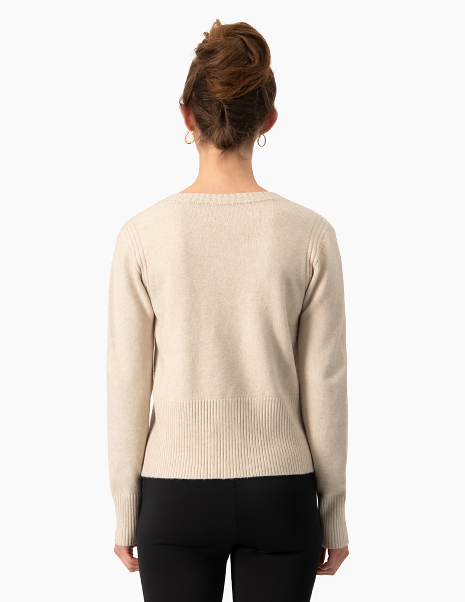Suéter cuello V para mujer 2