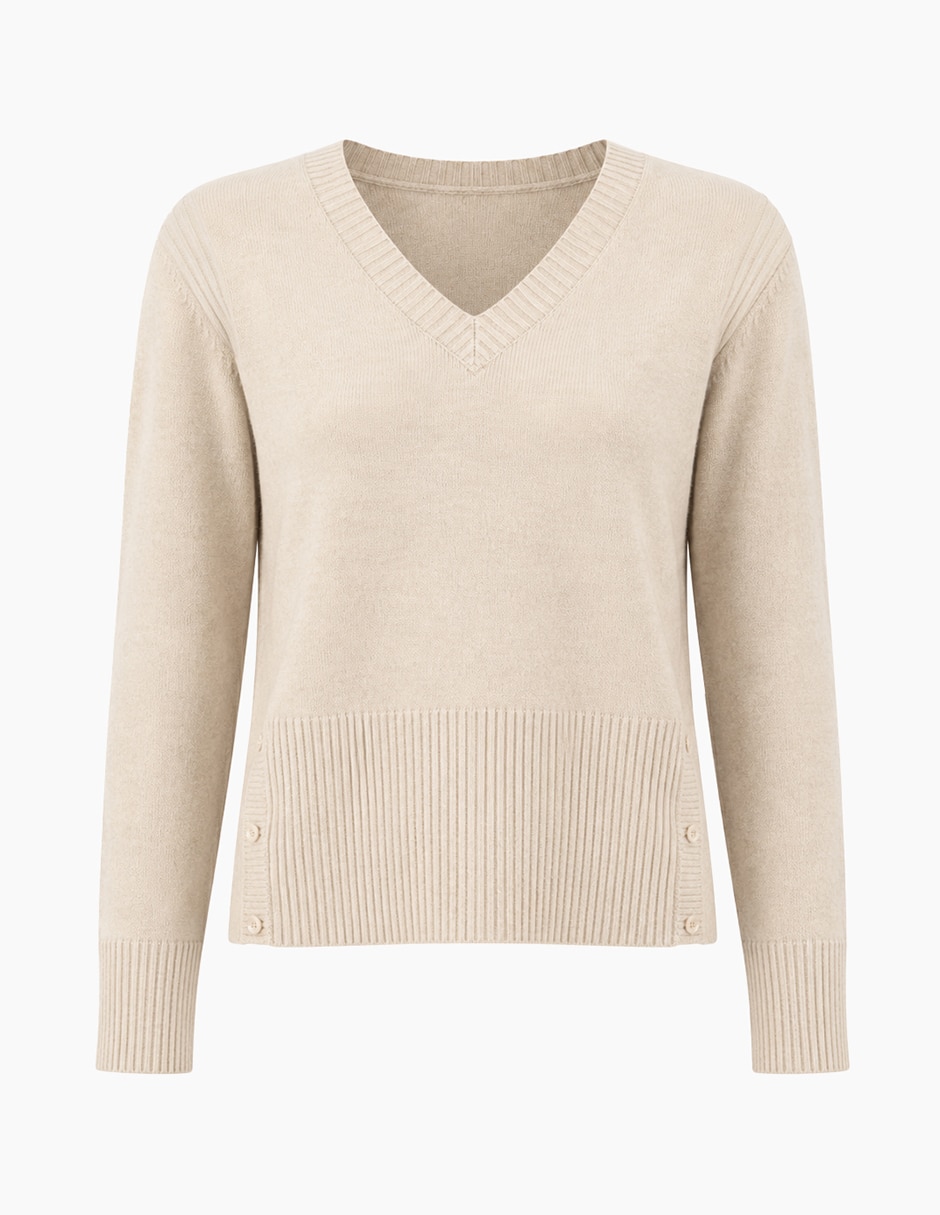 Suéter cuello V para mujer 6
