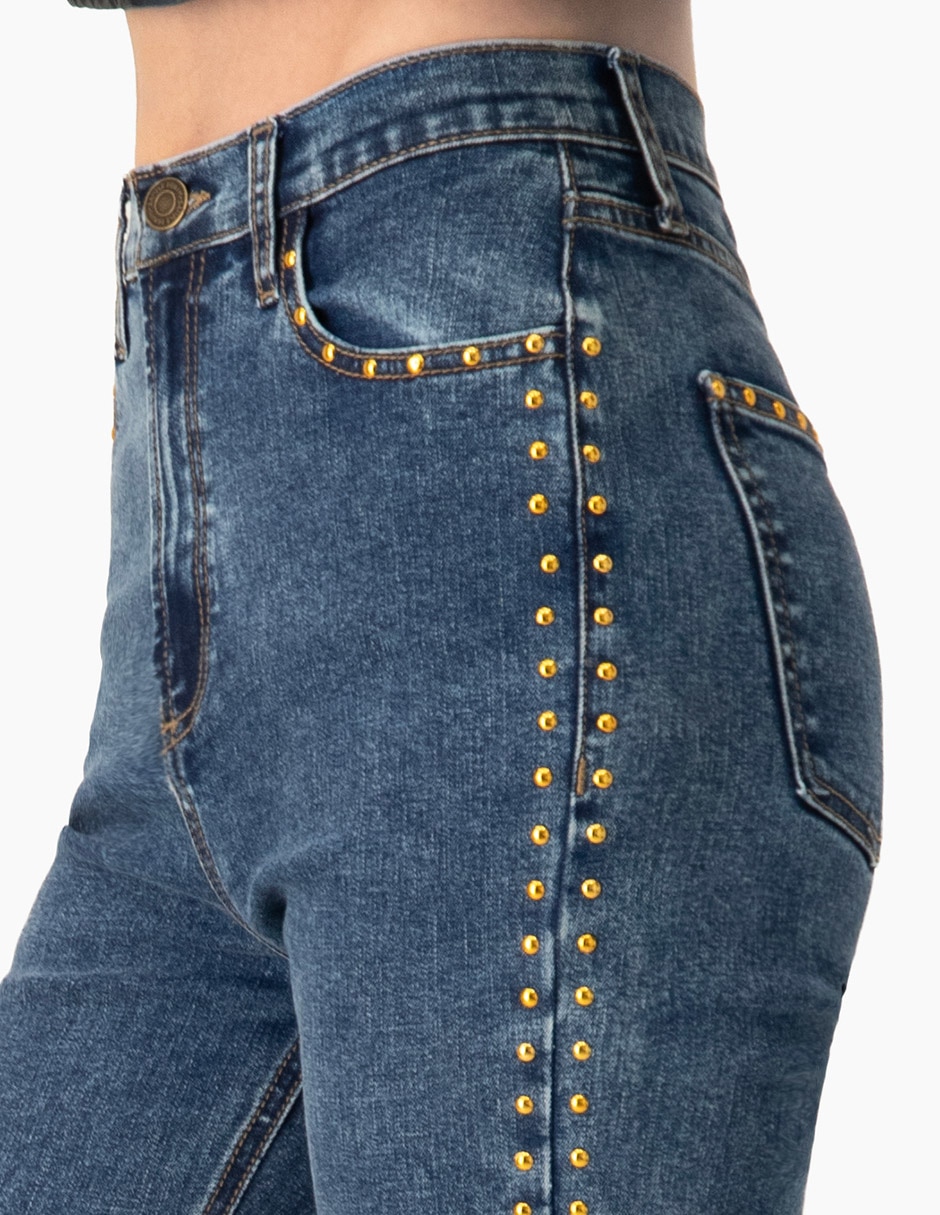 Jeans/Jegging/Jeans jogger Regular Campana Ninguno corte Cintura para mujer