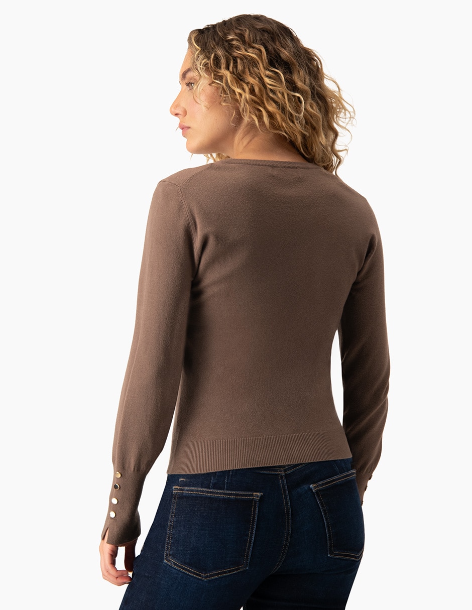 Suéter cuello redondo para mujer 2