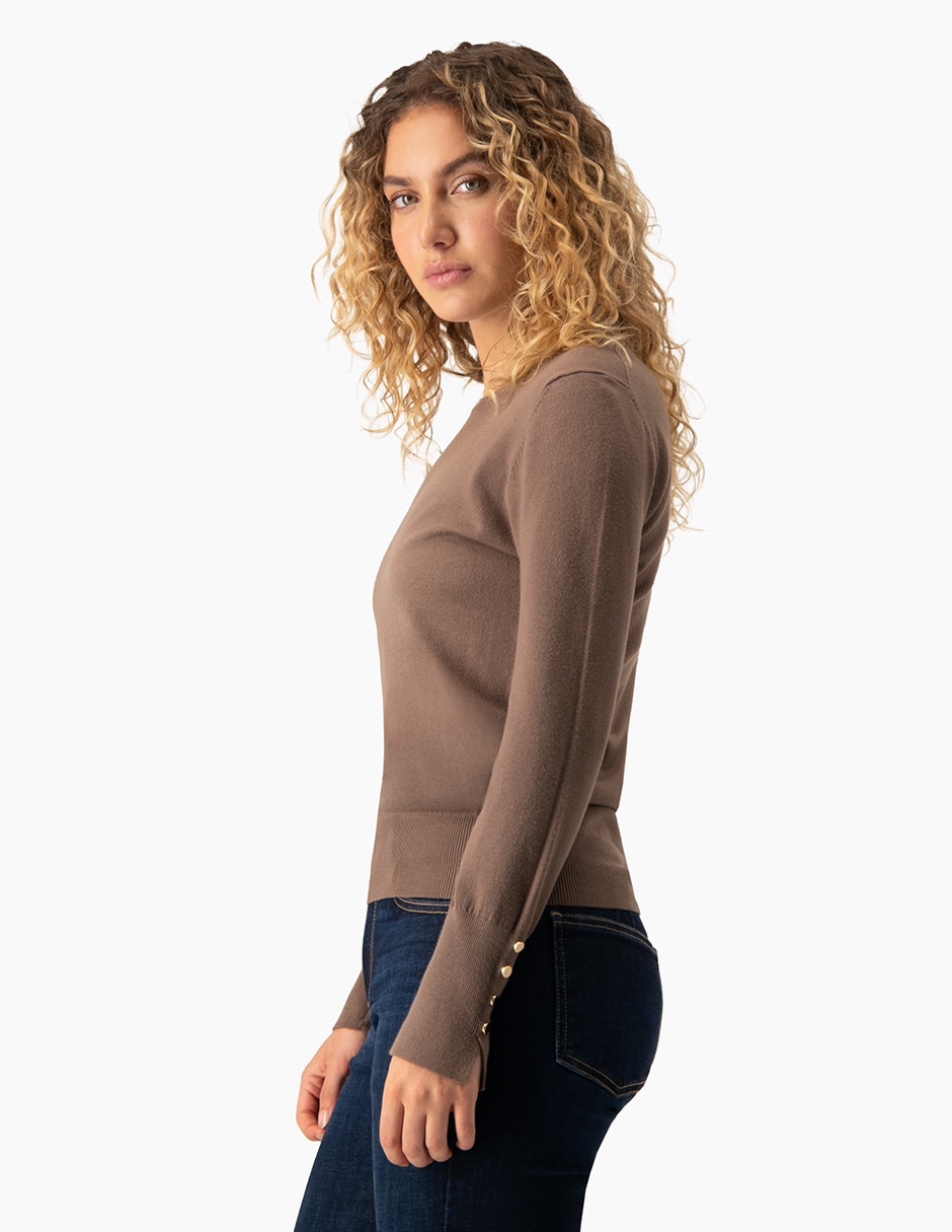 Suéter cuello redondo para mujer 3