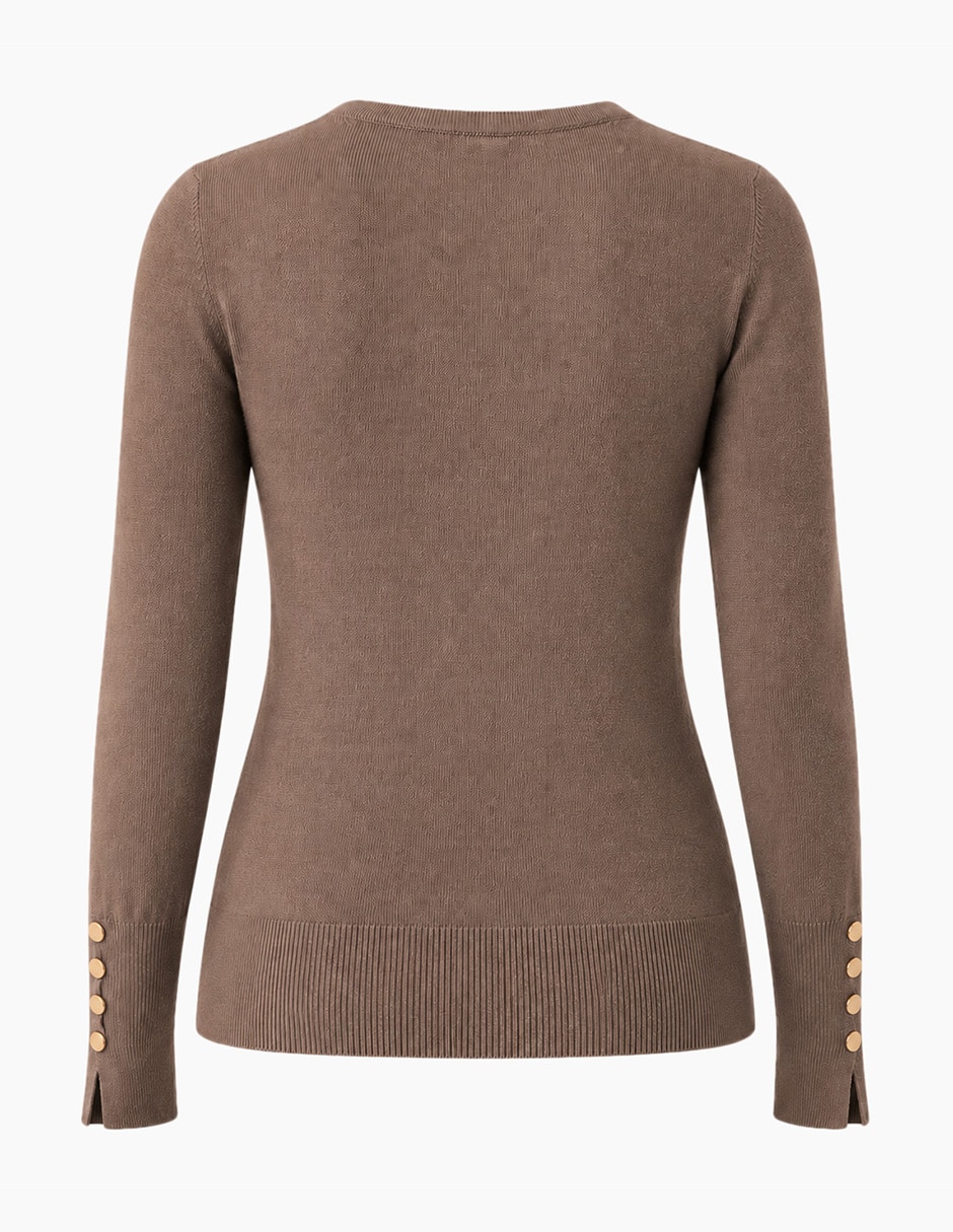 Suéter cuello redondo para mujer 7