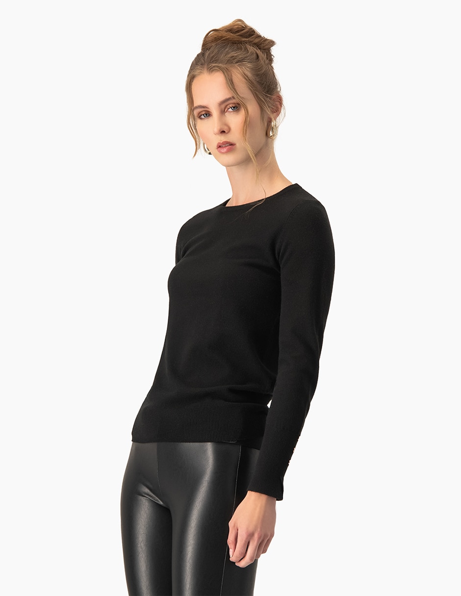 Suéter cuello redondo para mujer 3