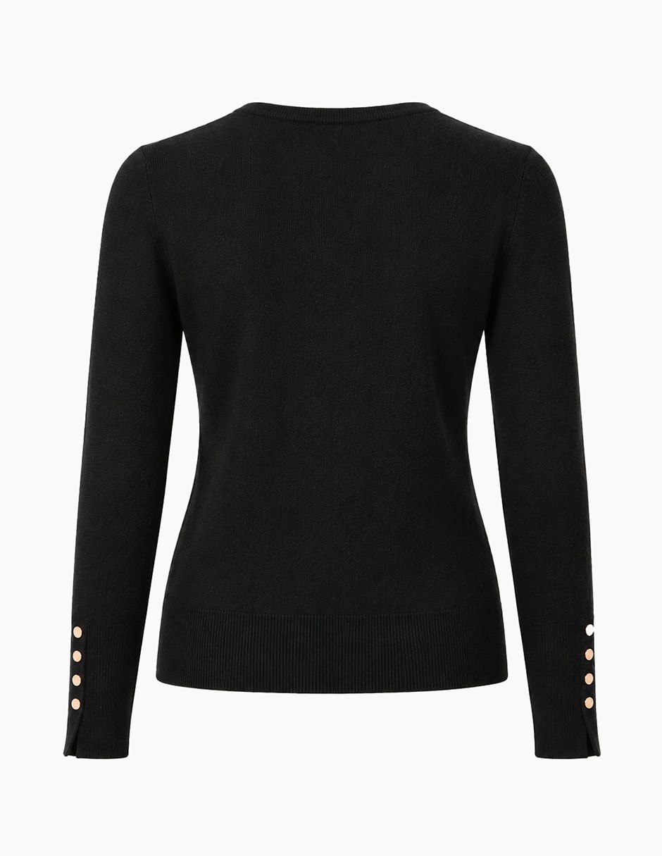 Suéter cuello redondo para mujer 7