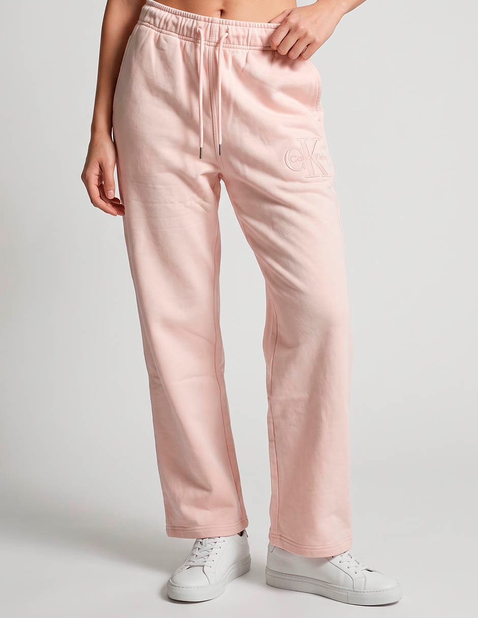 Pants straight con agujeta para mujer