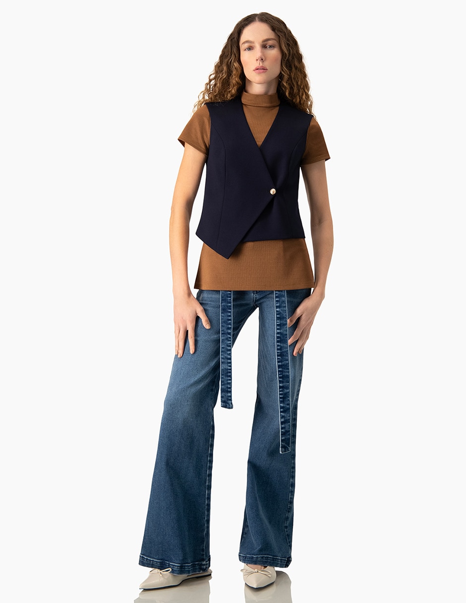Blusa ivonne manga corta para mujer