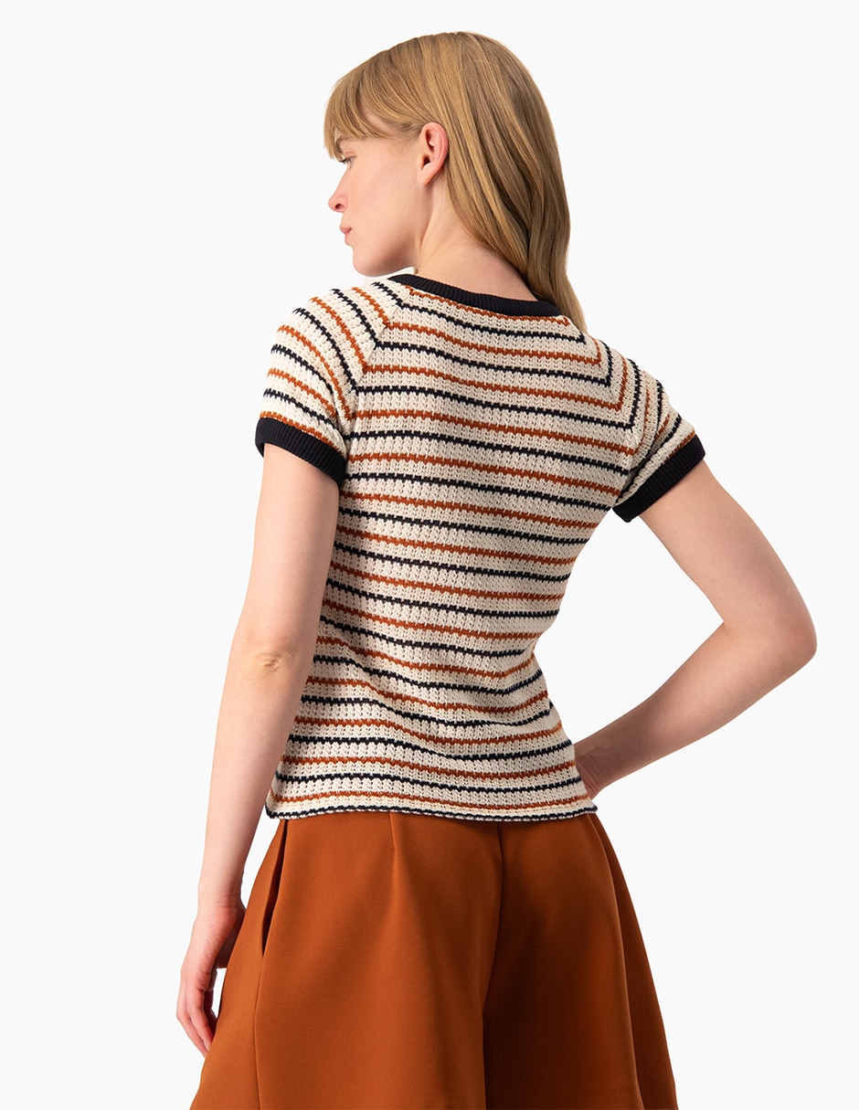 Blusa ivonne manga corta para mujer