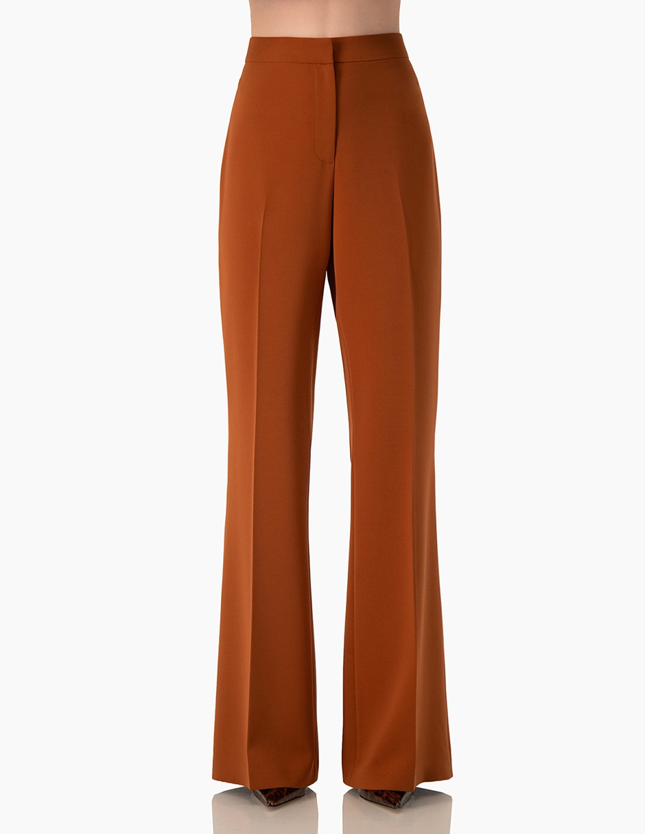 Pantalón regular acampanado para mujer