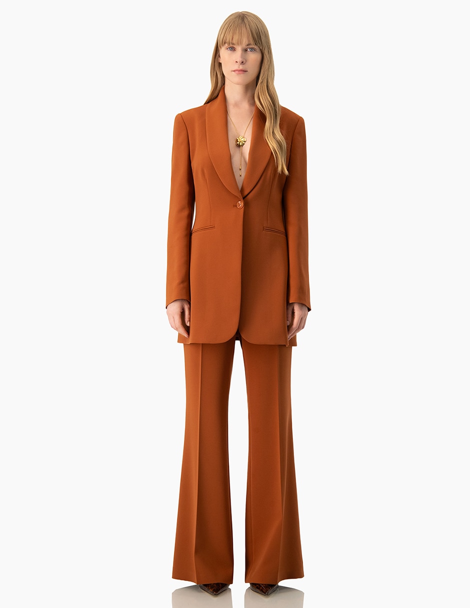 Pantalón regular acampanado para mujer 4