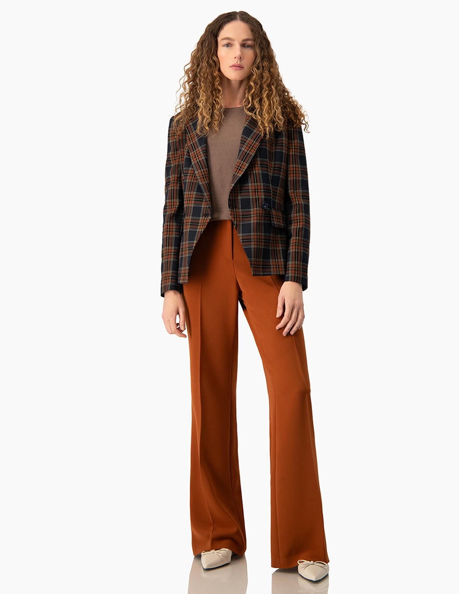 Pantalón regular acampanado para mujer 5